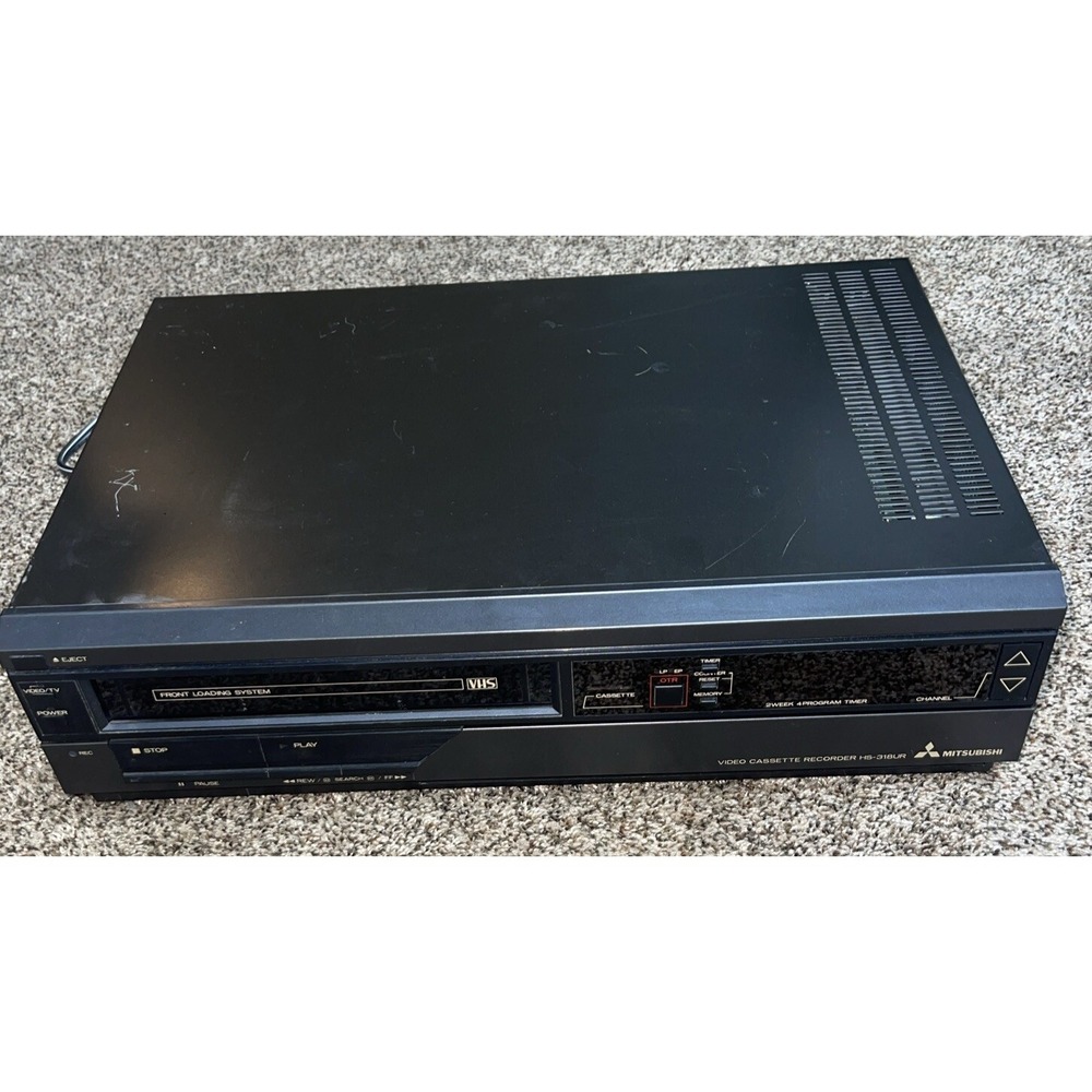 Vintage Mitsubishi Video Cassette Recorder VCR HS-318UR Parts Only No Remote